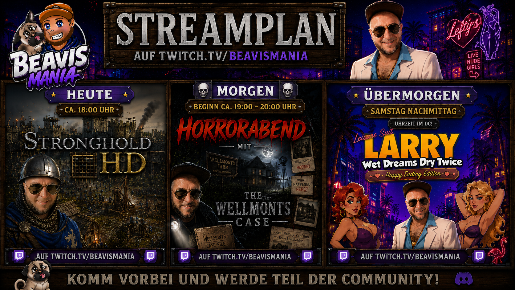 # 📅 Streamplan für die nächsten Tage